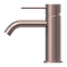 Mecca Basin Mixer (Brushed Bronze) side view with standard lever
