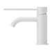 Mecca Basin Mixer (Matte White)  side view with extended Care lever