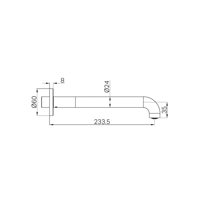Specification line drawing