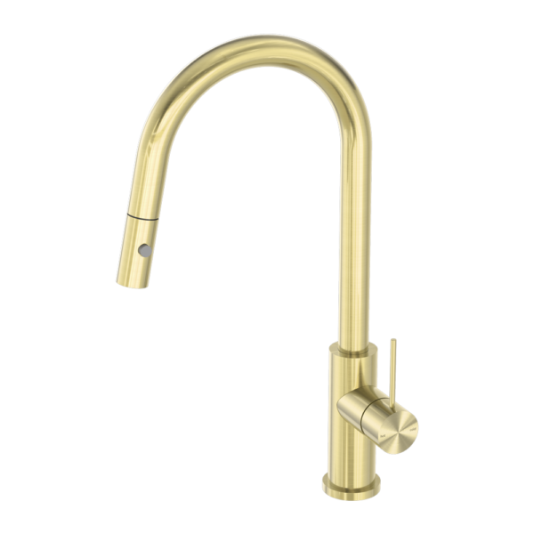 Mecca Pullout Sink Mixer in Brushed Gold