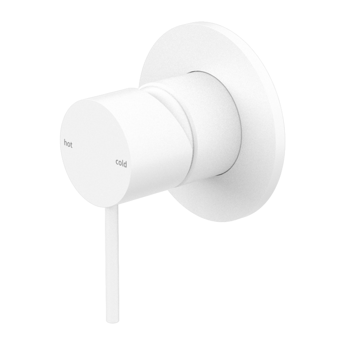 Mecca Shower Mixer 80mm Plate (Matte White)