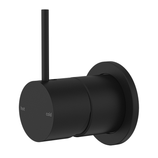 Mecca Shower Mixer Handle Up 60mm Plate (Matte Black)