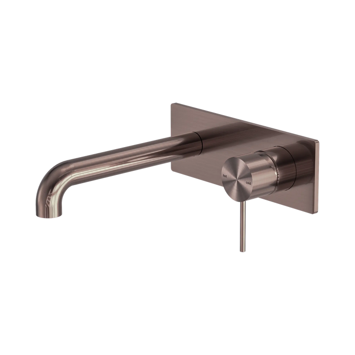 Mecca Wall Basin/Bath Mixer Set 160mm (Brushed Bronze)