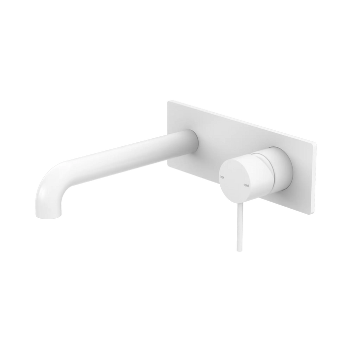 Mecca Wall Basin/Bath Mixer Set 160mm (Matte White)