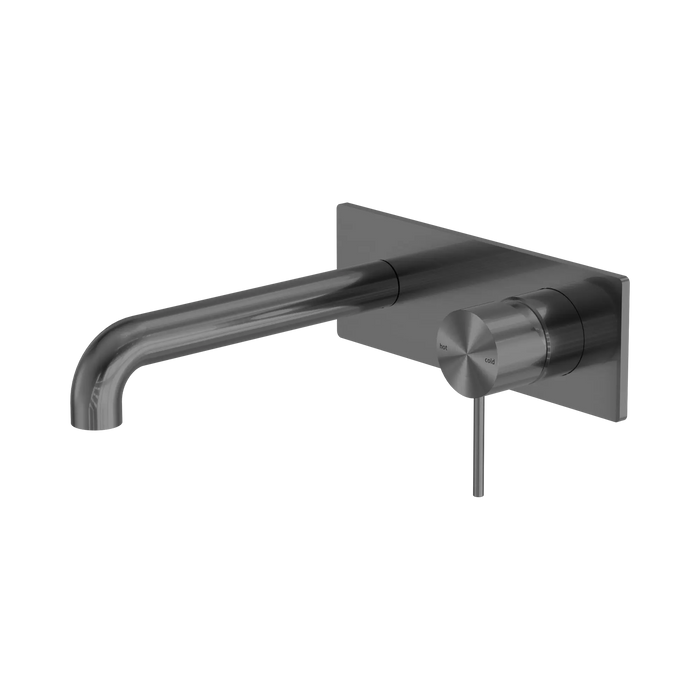 Mecca Wall Basin/Bath Mixer Set 230mm (Gun Metal)