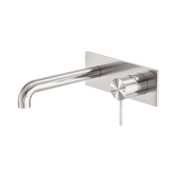 Mecca Wall Basin/Bath Mixer Set 260mm (Brushed Nickel)