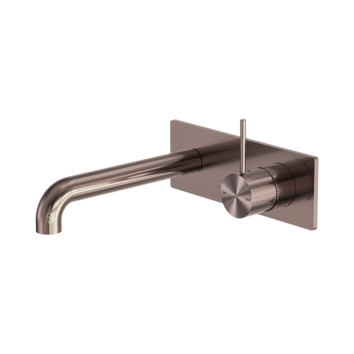 Mecca Wall Basin/Bath Mixer Set Handle Up 230mm (Brushed Bronze)