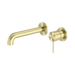 Mecca Wall Basin/Bath Mixer Set Separate Plates 160mm (Brushed Gold)