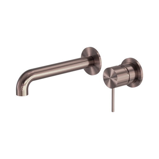 Mecca Wall Basin/Bath Mixer Set Separate Plates 160mm (Brushed Bronze)