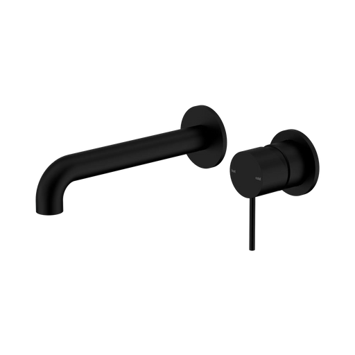 Mecca Wall Basin/Bath Mixer Set Separate Plates 230mm (Matte Black)