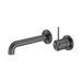 Mecca Wall Basin/Bath Mixer Set Handle Up Separate Plates 120mm (Gun Metal)