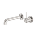 Mecca Wall Basin/Bath Mixer Set Handle Up Separate Plates 230mm (Brushed Nickel)
