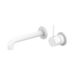 Mecca Wall Basin/Bath Mixer Set Handle Up Separate Plates 230mm (Matte White)