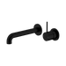 Mecca Wall Basin/Bath Mixer Set Handle Up Separate Plates 260mm (Matte Black)