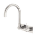 Mecca Wall Basin/Bath Mixer Set Swivel Gooseneck Spout Handle Up (Brushed Nickel)