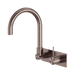 Mecca Wall Basin/Bath Mixer Set Swivel Gooseneck Spout Handle Up (Brushed Bronze)