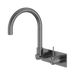 Mecca Wall Basin/Bath Mixer Set Swivel Gooseneck Spout Handle Up (Gun Metal)