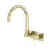 Mecca Wall Basin/Bath Mixer Set Swivel Gooseneck Spout (Brushed Gold)
