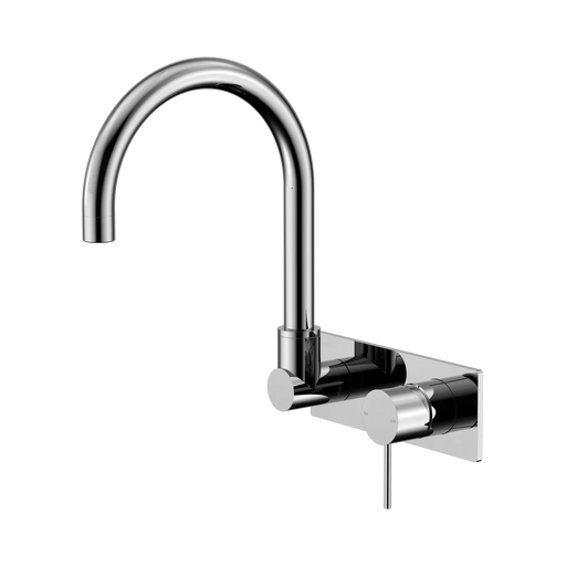 Mecca Wall Basin/Bath Mixer Set Swivel Gooseneck Spout (Chrome)