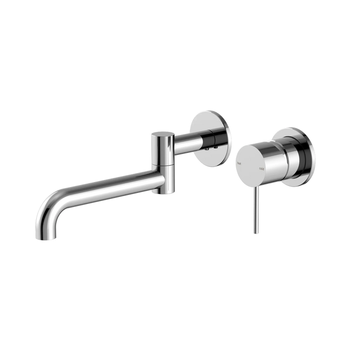 Mecca Swivel Wall Basin/Bath Mixer Set (Chrome)