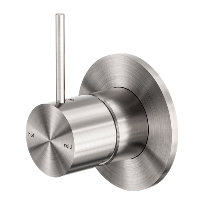 Mecca Shower Mixer Handle Up 80mm Plate (Brushed Nickel)
