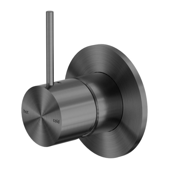 Mecca Shower Mixer Handle Up 80mm Plate (Gun Metal)