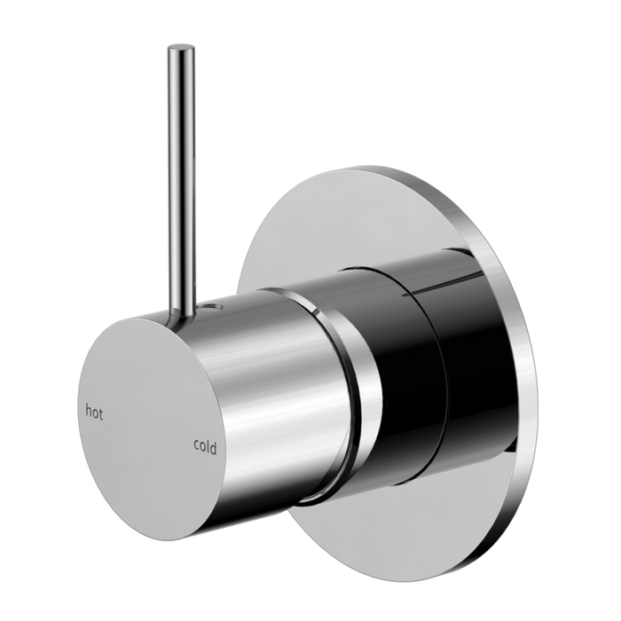 Mecca Shower Mixer Handle Up 80mm Plate (Chrome)