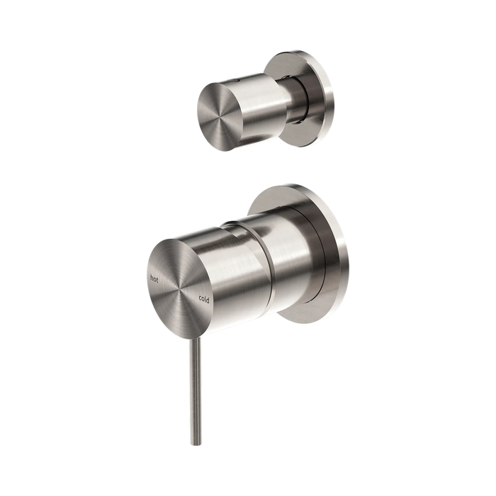 Mecca Shower Mixer with Diverter with Separate Back Plates (Brushed Nickel)