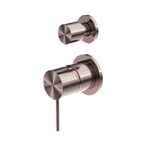 Mecca Shower Mixer with Diverter with Separate Back Plates (Brushed Bronze)