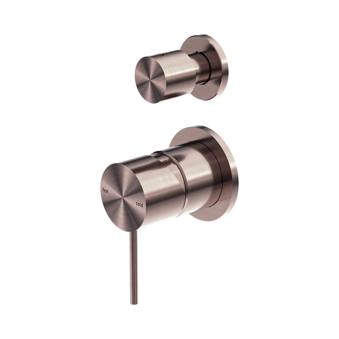 Mecca Shower Mixer with Diverter with Separate Back Plates (Brushed Bronze)