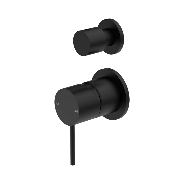Mecca Shower Mixer with Diverter with Separate Back Plates (Matte Black)