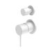 Mecca Shower Mixer with Diverter with Separate Back Plates (Matte White)