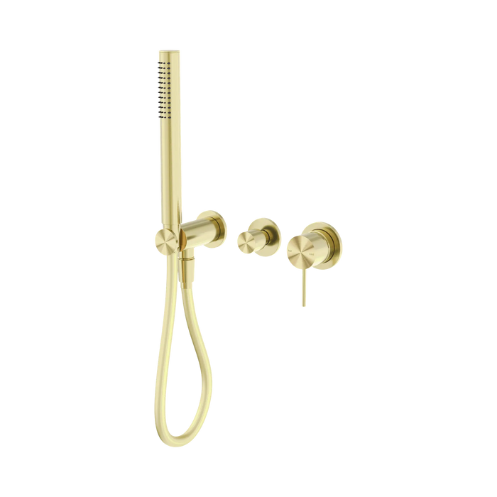 Mecca Shower Mixer Diverter System Separate Backplates (Brushed Gold)