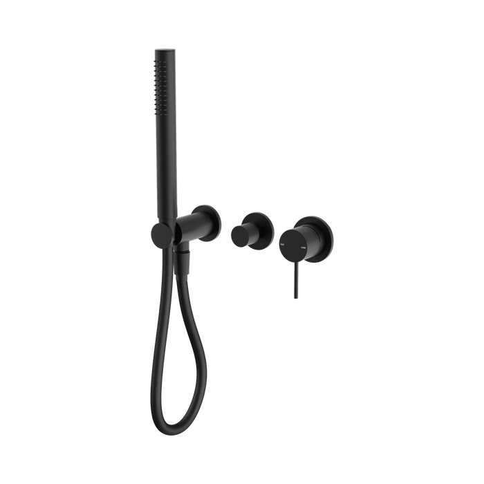Mecca Shower Mixer Diverter System Separate Backplates (Matte Black)