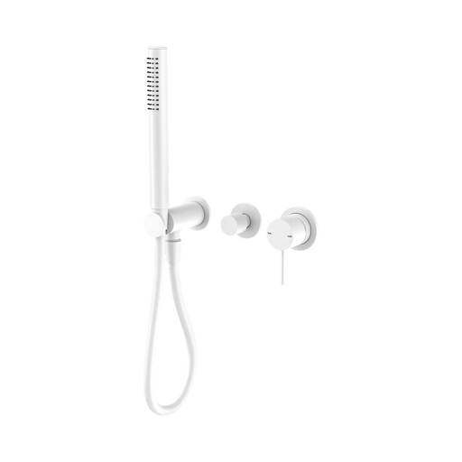 Mecca Shower Mixer Diverter System Separate Backplates (Matte White)
