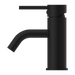 Dolce Basin Mixer with Curved Spout (Matte Black) side view