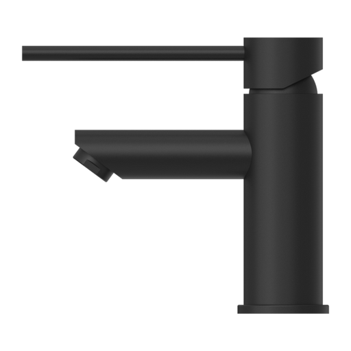 Dolce Basin Mixer (Matte Black) side view with extended Care lever