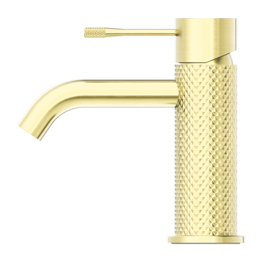 Opal Basin Mixer (Brushed Gold) with Knurled body