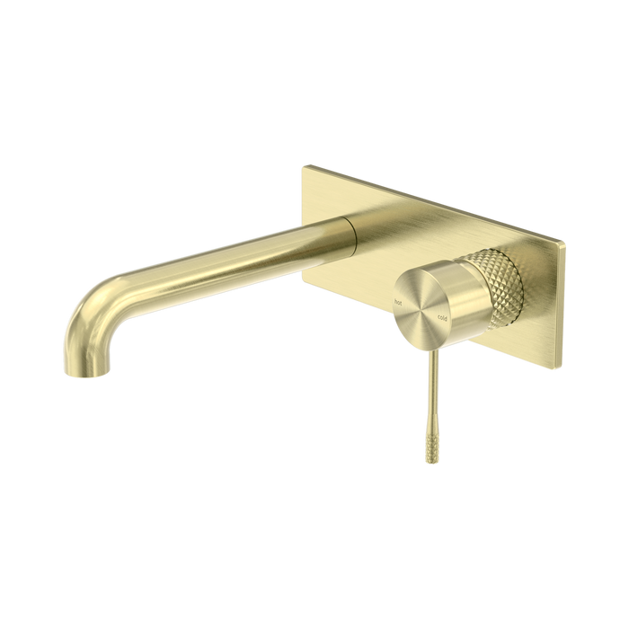 Opal Wall Basin/Bath Mixer 185mm (Brushed Gold)