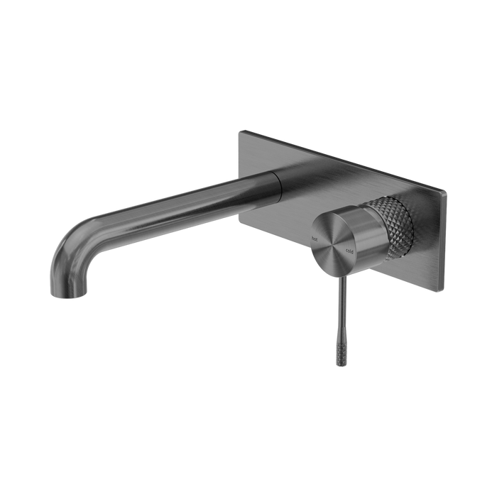 Opal Wall Basin/Bath Mixer 185mm (Graphite)