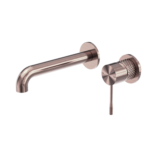 Opal Wall Basin/Bath Mixer Separate Back Plate 185mm (Brushed Bronze)