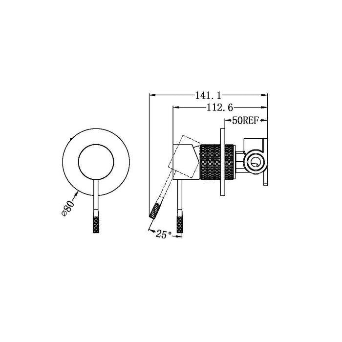 Specification line drawing