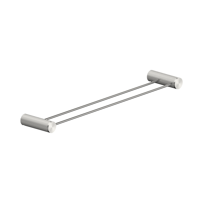 Opal Double Towel Rail 600mm (Brushed Nickel)