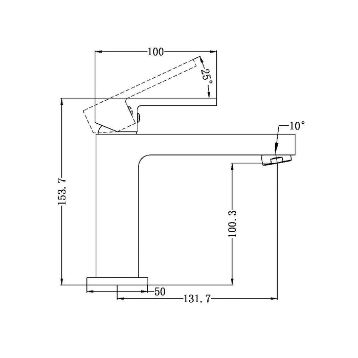 Specification line drawing