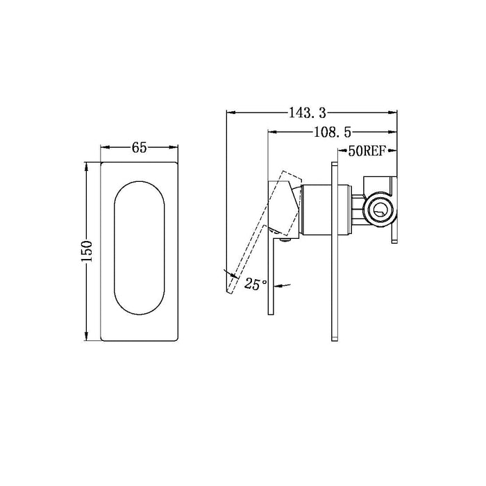 Specification line drawing