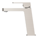 Celia Angle Basin Mixer (Brushed Nickel) side view showing the forward angle