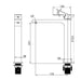 Bianca Tall Basin Mixer line drawing