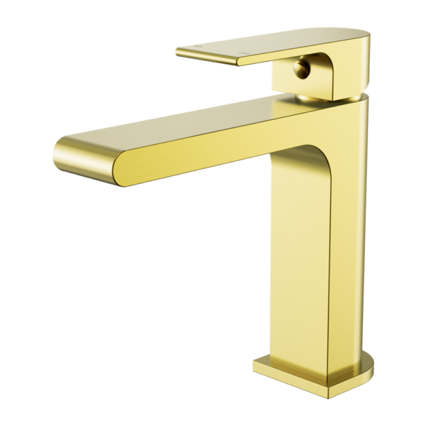 Bianca Basin Mixer Straight Spout Brushed Gold