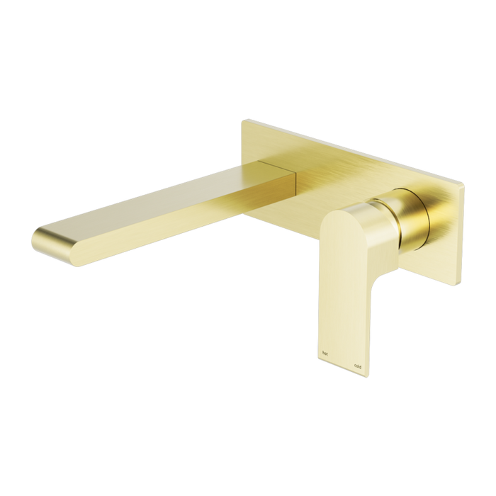 Bianca Wall Basin/Bath Mixer 230mm Spout (Brushed Gold)