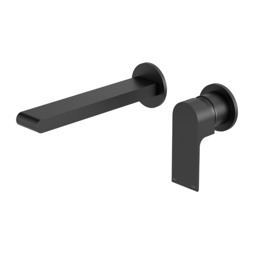 Bianca Wall Basin/Bath Mixer Separate Back Plate 187mm Spout (Matte Black)